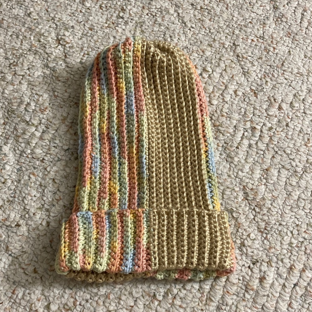 Multicolor Crochet Slouch Beanie